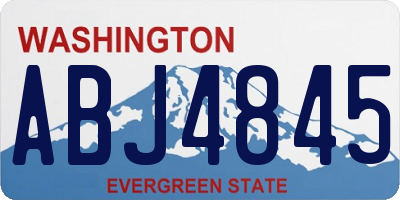 WA license plate ABJ4845