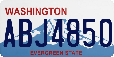 WA license plate ABJ4850
