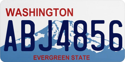 WA license plate ABJ4856