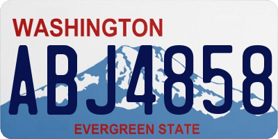 WA license plate ABJ4858
