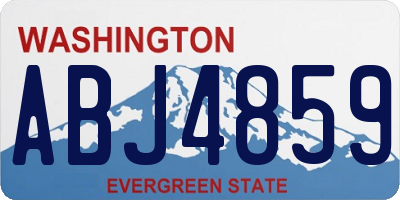 WA license plate ABJ4859