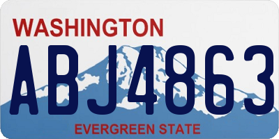 WA license plate ABJ4863