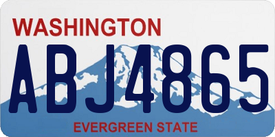 WA license plate ABJ4865