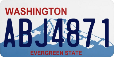 WA license plate ABJ4871