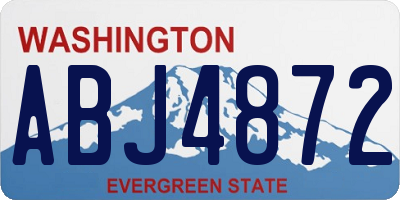 WA license plate ABJ4872