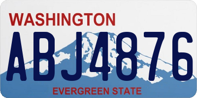 WA license plate ABJ4876