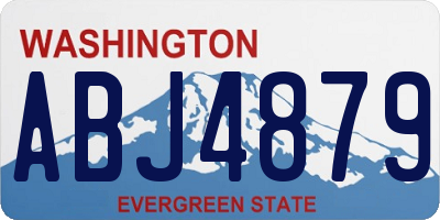 WA license plate ABJ4879