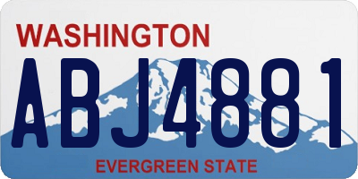 WA license plate ABJ4881