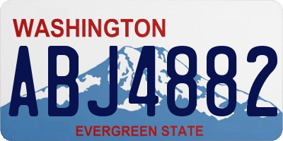 WA license plate ABJ4882