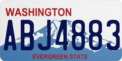 WA license plate ABJ4883