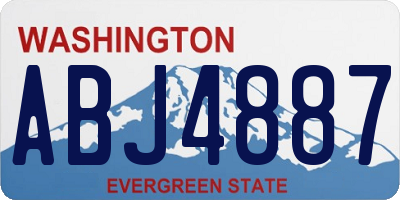 WA license plate ABJ4887