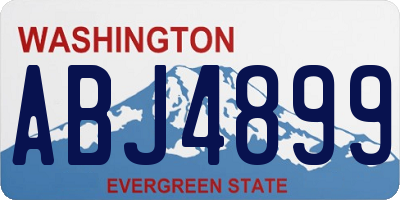WA license plate ABJ4899