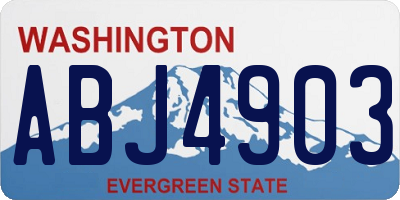 WA license plate ABJ4903