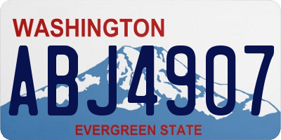 WA license plate ABJ4907