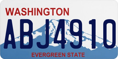 WA license plate ABJ4910