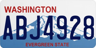 WA license plate ABJ4928