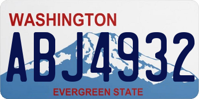 WA license plate ABJ4932