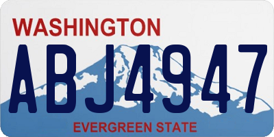 WA license plate ABJ4947