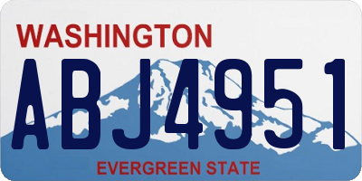 WA license plate ABJ4951