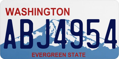 WA license plate ABJ4954