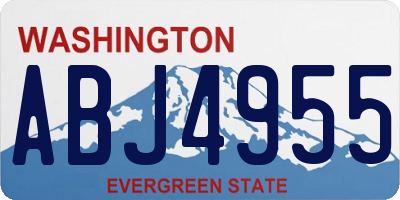 WA license plate ABJ4955
