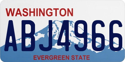 WA license plate ABJ4966