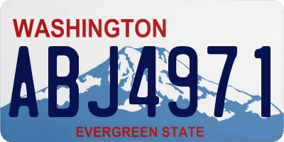 WA license plate ABJ4971