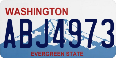 WA license plate ABJ4973