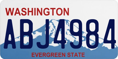 WA license plate ABJ4984