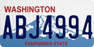 WA license plate ABJ4994