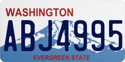 WA license plate ABJ4995