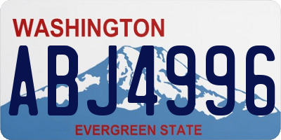 WA license plate ABJ4996