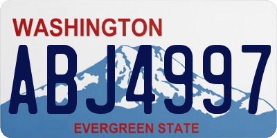 WA license plate ABJ4997