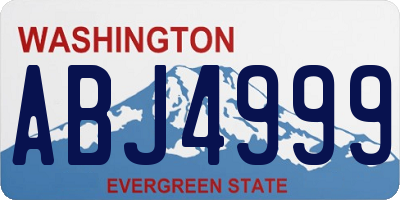 WA license plate ABJ4999