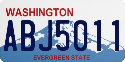 WA license plate ABJ5011