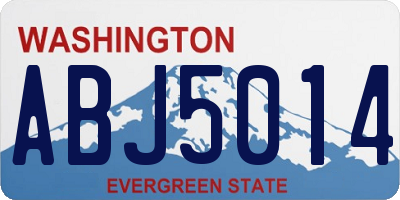 WA license plate ABJ5014