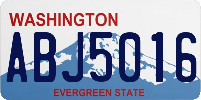 WA license plate ABJ5016