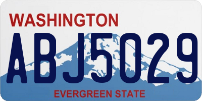 WA license plate ABJ5029