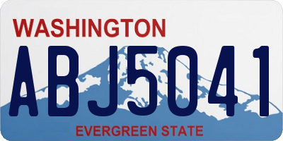 WA license plate ABJ5041