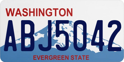 WA license plate ABJ5042