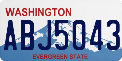 WA license plate ABJ5043
