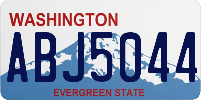 WA license plate ABJ5044