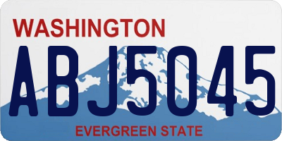 WA license plate ABJ5045