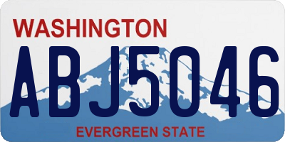 WA license plate ABJ5046