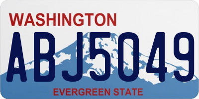 WA license plate ABJ5049