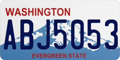 WA license plate ABJ5053