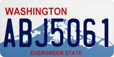 WA license plate ABJ5061