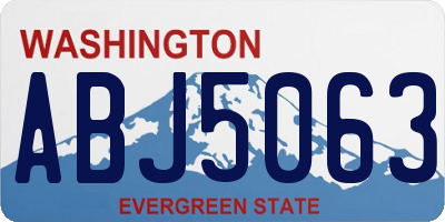 WA license plate ABJ5063