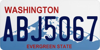 WA license plate ABJ5067