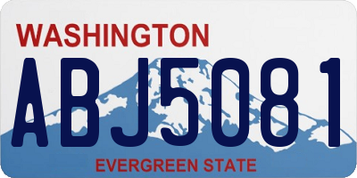 WA license plate ABJ5081